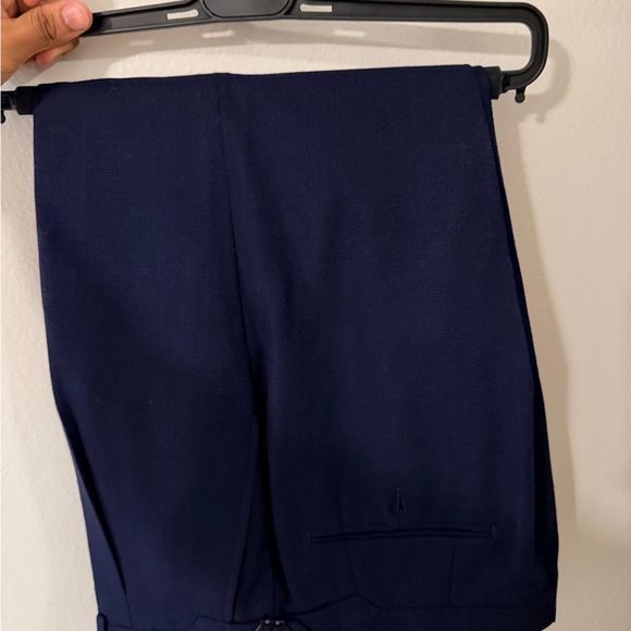Navy Blue hopsack highrise trousers 34x26
